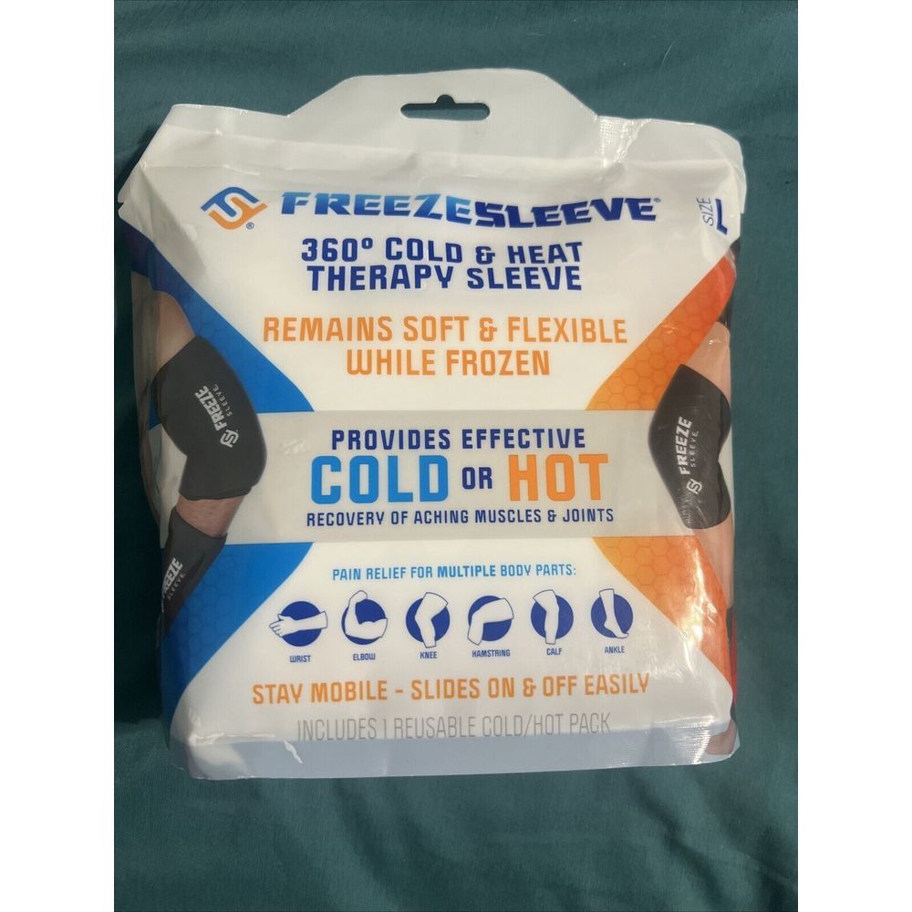 NEW! Freeze Sleeve Large (L) Cold & Heat Therapy Sleeve- Reusable Hot/Cold Pack
